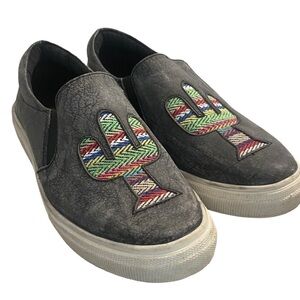Roper leather Cactus women’s slip on sneakers size 6.5 southwest cowgirl